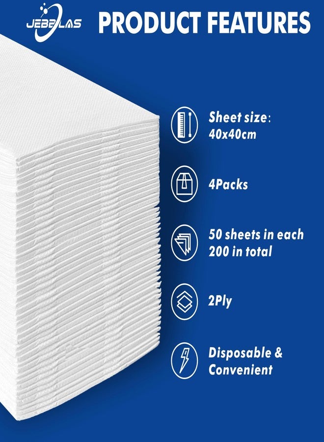 JEBBLAS 200Pack Disposable Guest Towels, Disposable Paper Napkins, Bathroom Napkins Guest Disposable, 15.7''x15.7''Paper Hand Towel for Kitchen, Parties, Wedding, Thanksgiving - Image 2